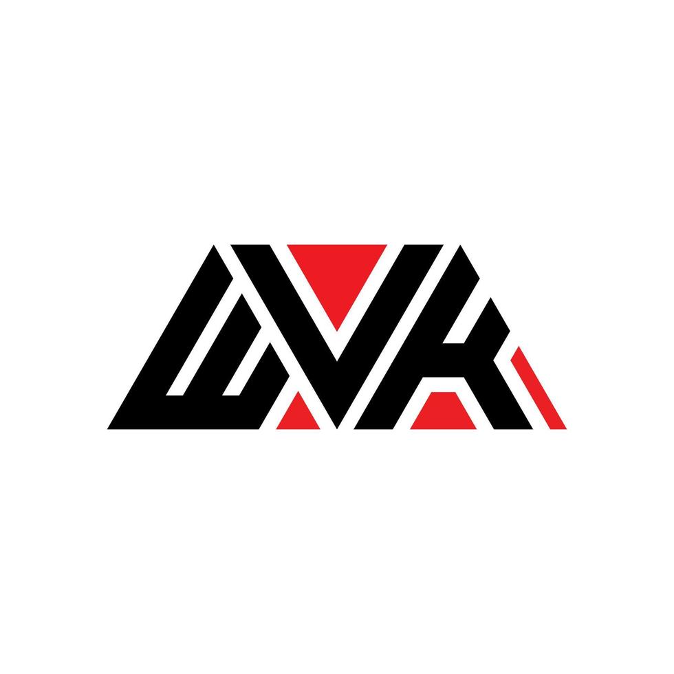 design de logotipo de letra triângulo wvk com forma de triângulo. monograma de design de logotipo de triângulo wvk. modelo de logotipo de vetor de triângulo wvk com cor vermelha. logotipo triangular wvk logotipo simples, elegante e luxuoso. wvk