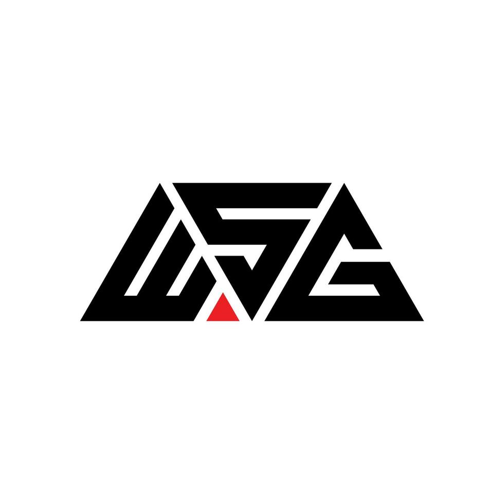 design de logotipo de letra triângulo wsg com forma de triângulo. monograma de design de logotipo de triângulo wsg. modelo de logotipo de vetor de triângulo wsg com cor vermelha. logotipo triangular wsg logotipo simples, elegante e luxuoso. wsg