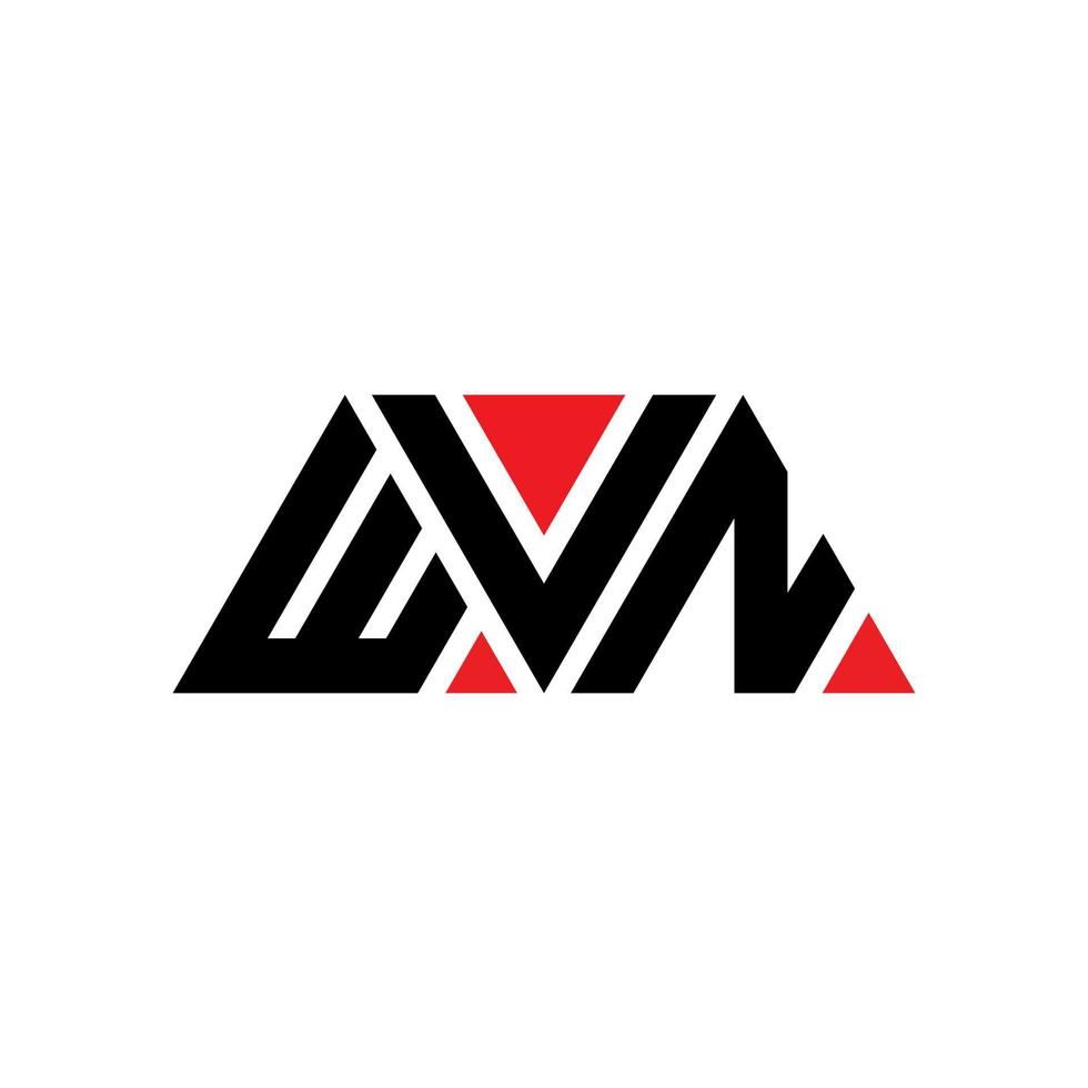 design de logotipo de letra triângulo wvn com forma de triângulo. monograma de design de logotipo de triângulo wvn. modelo de logotipo de vetor de triângulo wvn com cor vermelha. logotipo triangular wvn logotipo simples, elegante e luxuoso. wvn