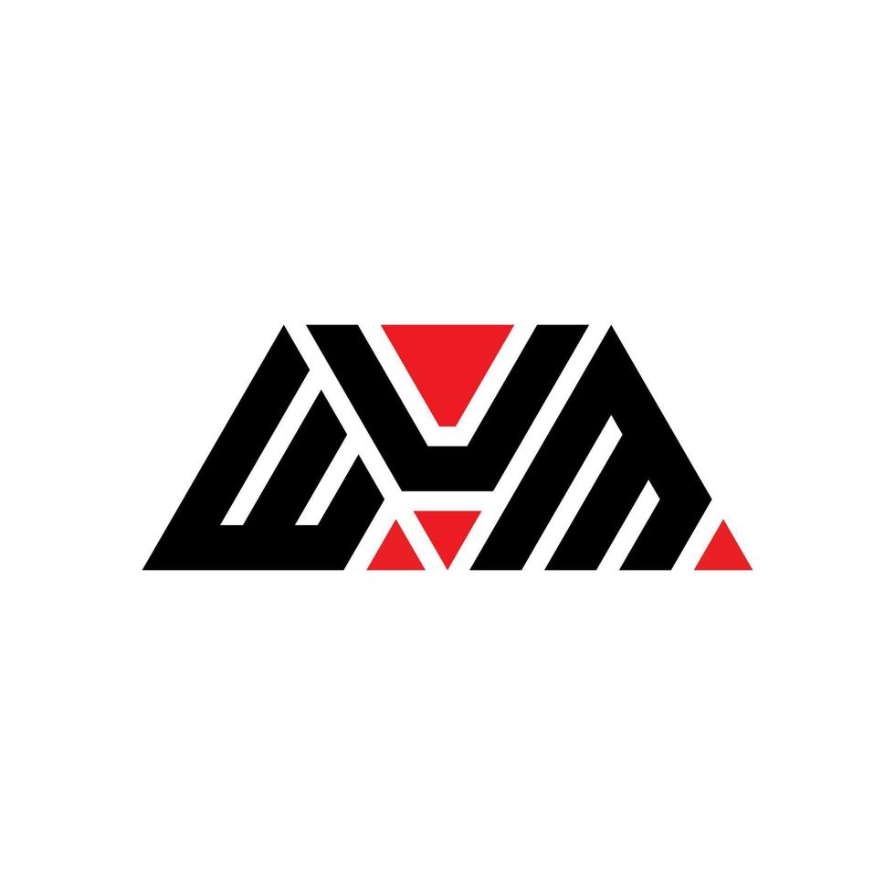 wum design de logotipo de letra triangular com forma de triângulo. wum monograma de design de logotipo de triângulo. modelo de logotipo de vetor de triângulo wum com cor vermelha. logotipo triangular wum logotipo simples, elegante e luxuoso. wum