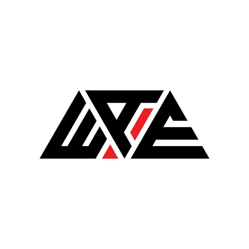 wae design de logotipo de letra de triângulo com forma de triângulo. wae monograma de design de logotipo de triângulo. modelo de logotipo de vetor de triângulo wae com cor vermelha. wae logotipo triangular logotipo simples, elegante e luxuoso. wae