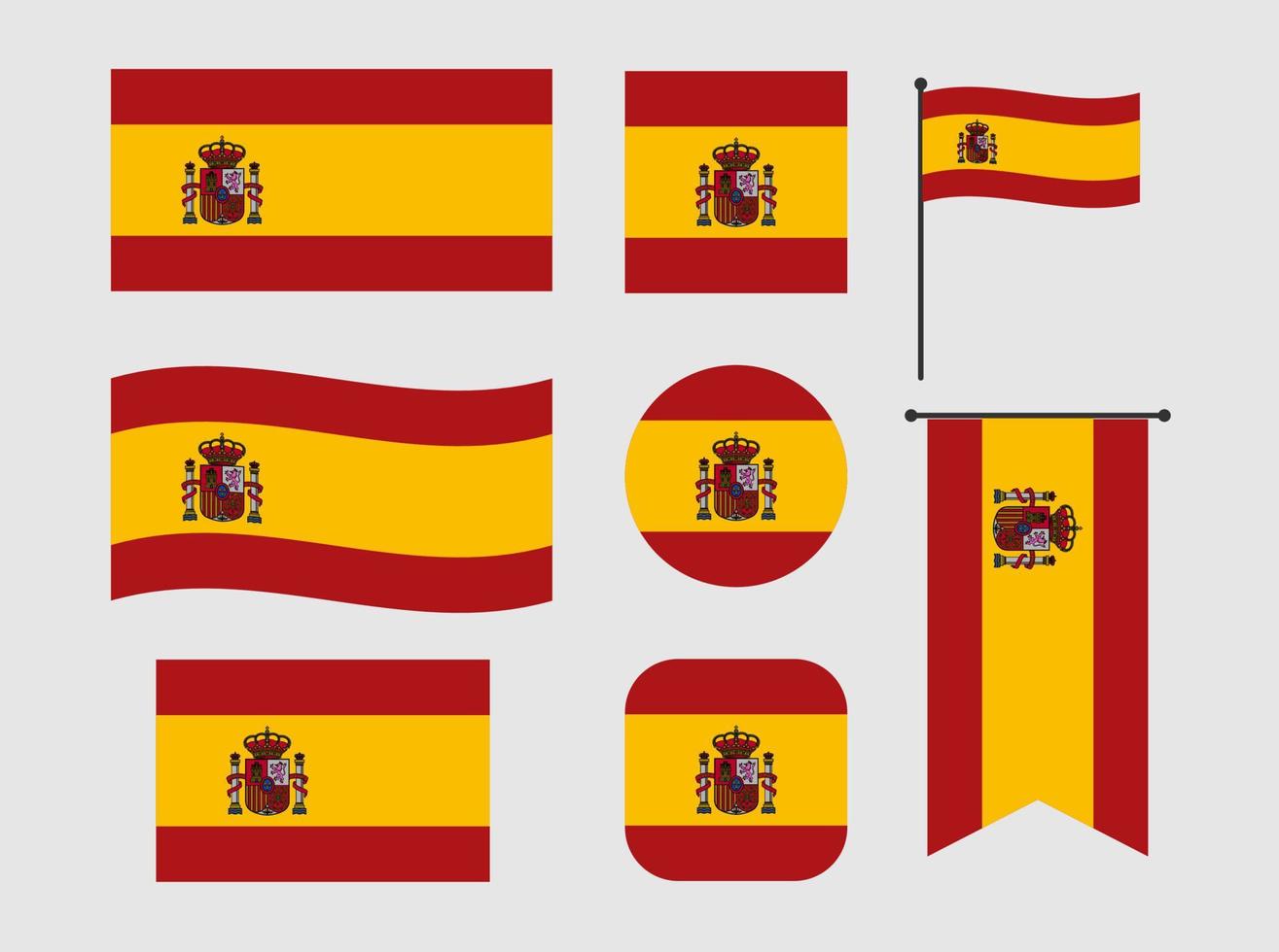 pacote de bandeira da espanha vetor