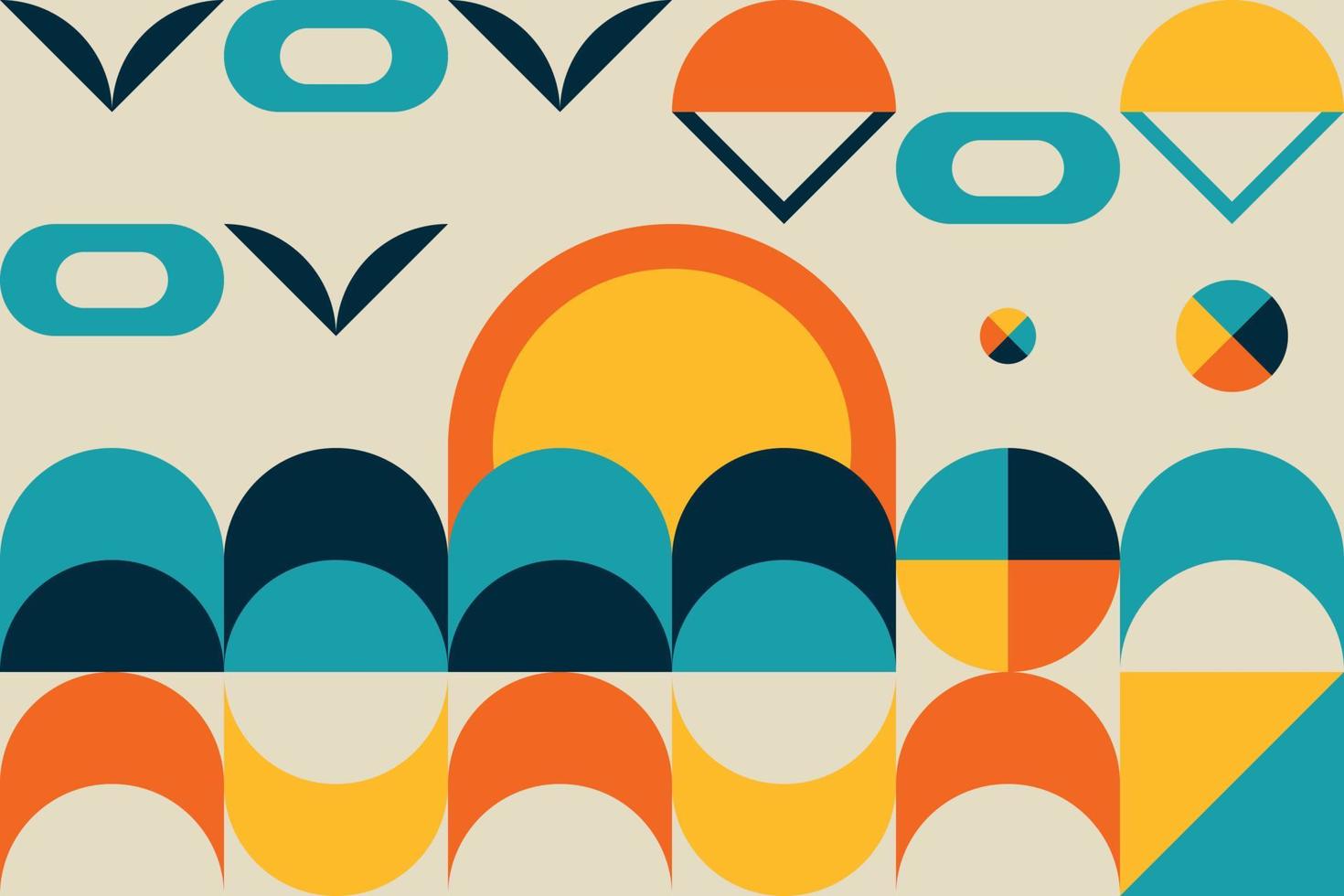 cartaz de arte minimalista de geometria com forma e figura simples. design de padrão de vetor abstrato em estilo escandinavo. tema praia