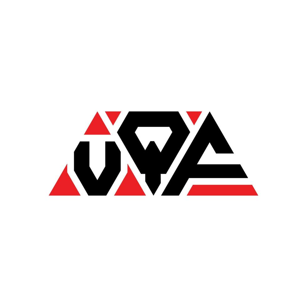 design de logotipo de letra de triângulo vqf com forma de triângulo. monograma de design de logotipo de triângulo vqf. modelo de logotipo de vetor de triângulo vqf com cor vermelha. logotipo triangular vqf logotipo simples, elegante e luxuoso. vqf