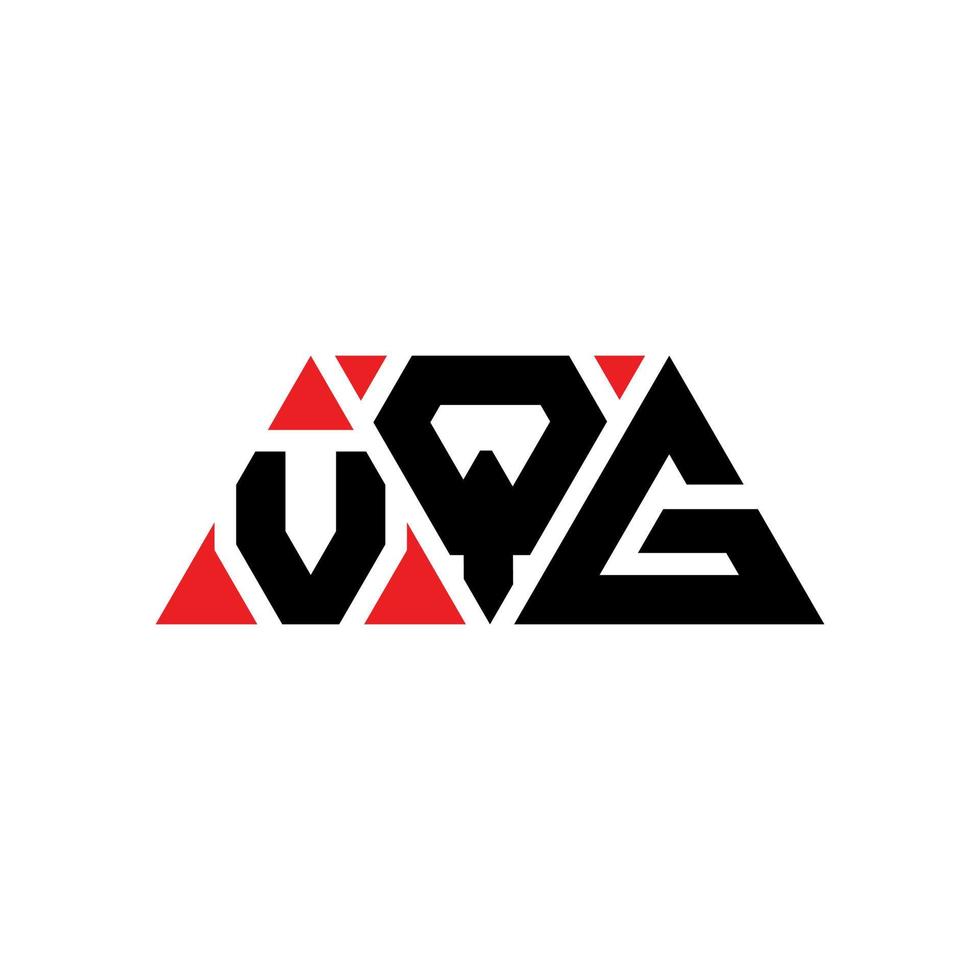 design de logotipo de letra de triângulo vqg com forma de triângulo. monograma de design de logotipo de triângulo vqg. modelo de logotipo de vetor de triângulo vqg com cor vermelha. logotipo triangular vqg logotipo simples, elegante e luxuoso. vqg