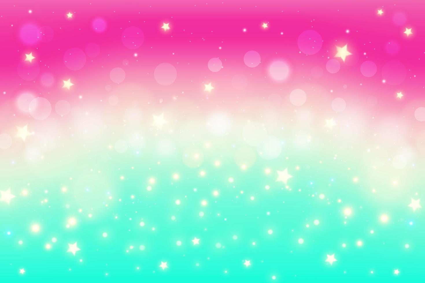 fundo gradiente rosa turquesa para design de papel de parede. fundo fluido legal. céu do nascer do sol com estrelas e brilhos. vetor. vetor