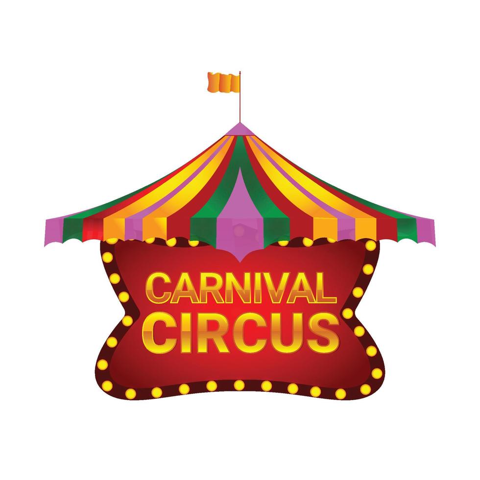 parque de diversões de circo de fundo de convite de carnaval vetor