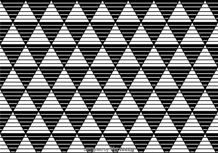 Stripe Triangles em preto e branco Padrão vetor