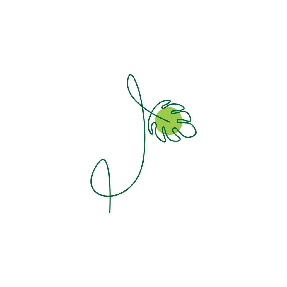 planta monstera formando ilustração de design de ícone de carta vetor