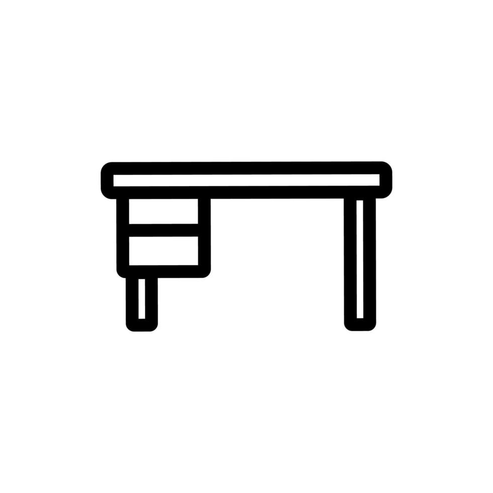 vetor de ícone de mesa. ilustração de símbolo de contorno isolado
