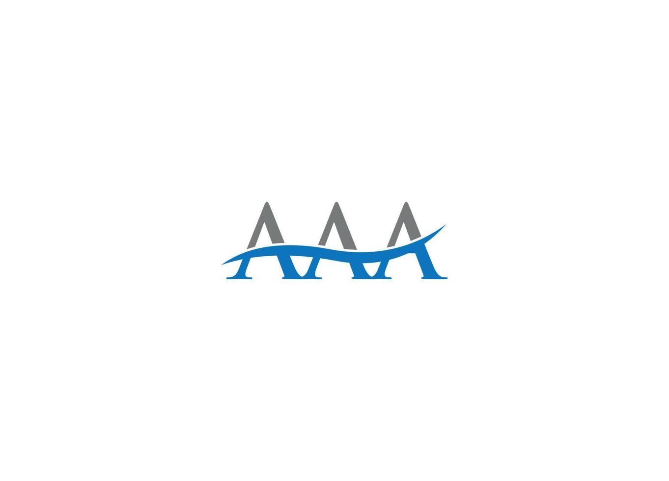 modelo de ícone de vetor de design de logotipo moderno criativo inicial de carta aaa