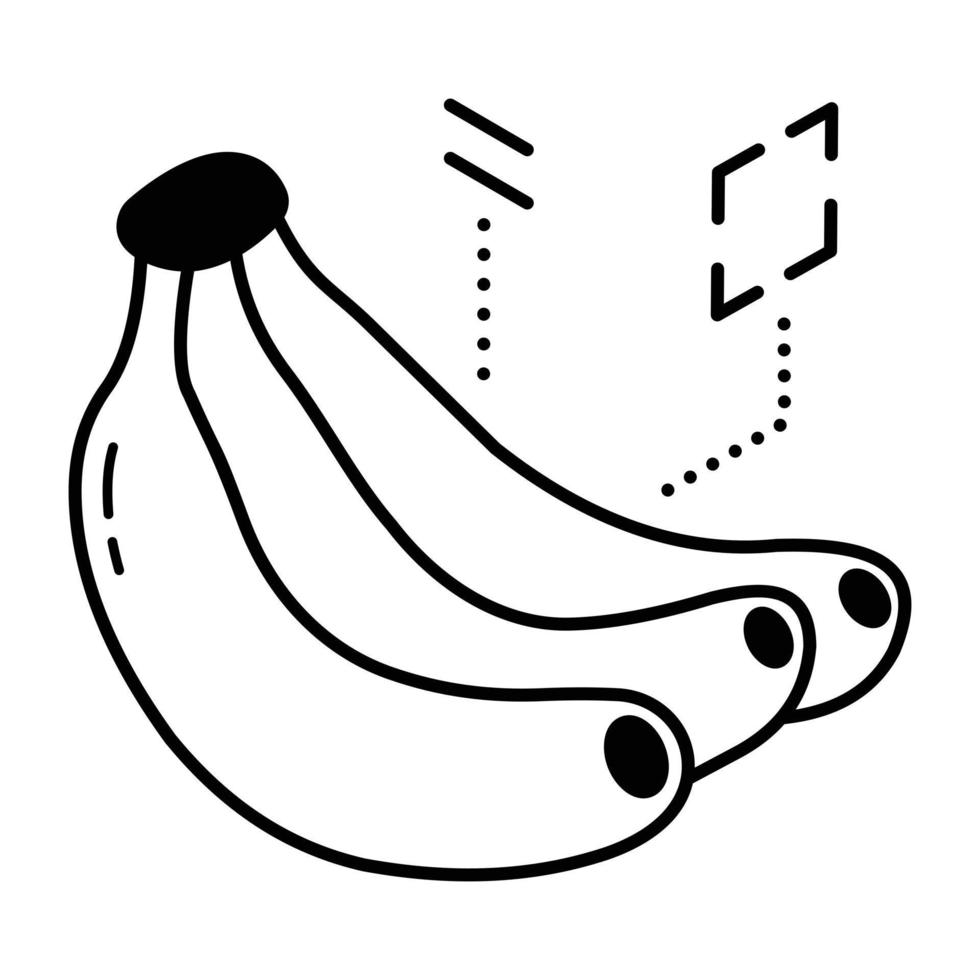 ícone de linha moderna de bananas vetor