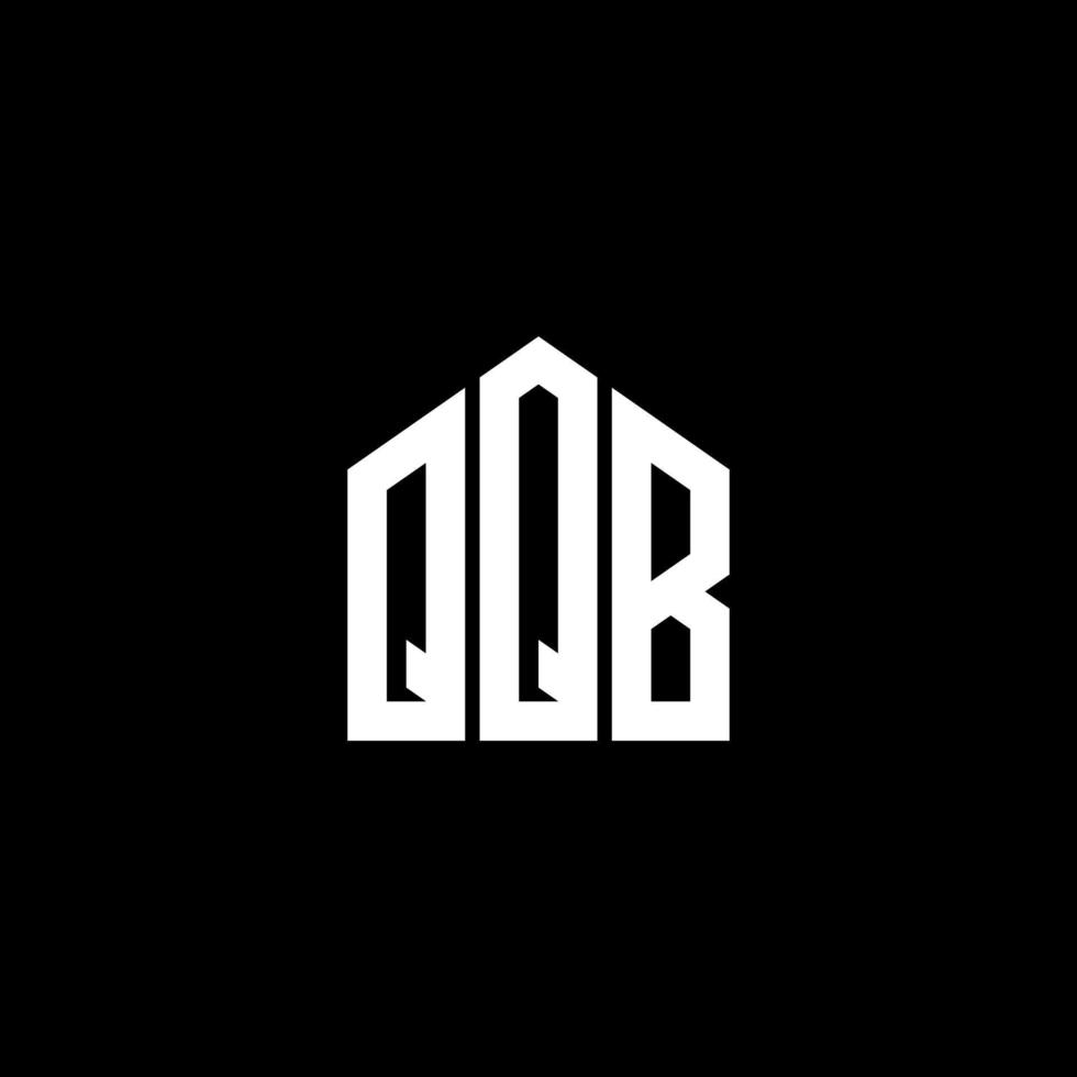 design de logotipo de letra qqb em fundo preto. conceito de logotipo de letra de iniciais criativas qqb. design de letra qqb. vetor