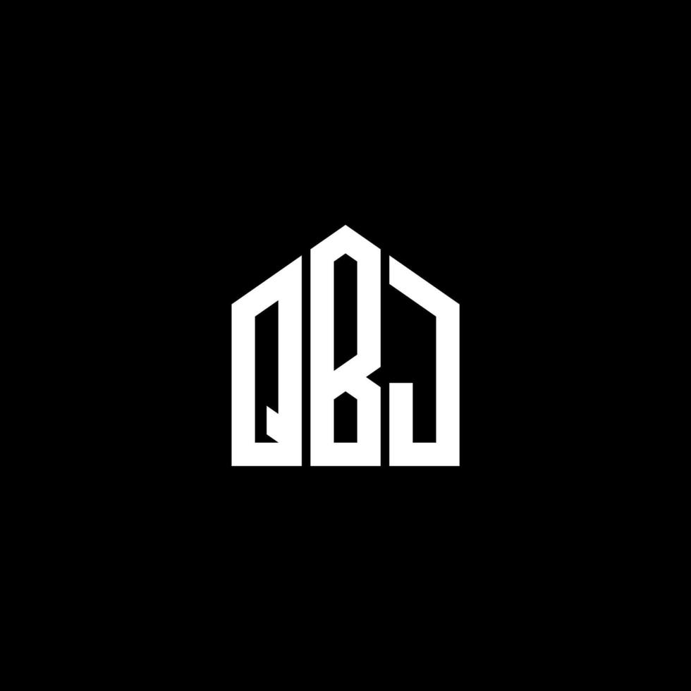 design de logotipo de letra qbj em fundo preto. conceito de logotipo de letra de iniciais criativas qbj. design de letra qbj. vetor