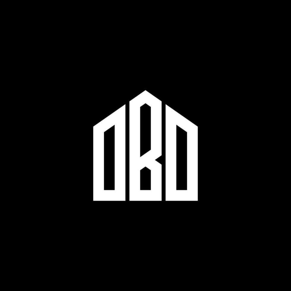 design de logotipo de carta obo em fundo preto. conceito de logotipo de letra de iniciais criativas obo. design de letra obo. vetor