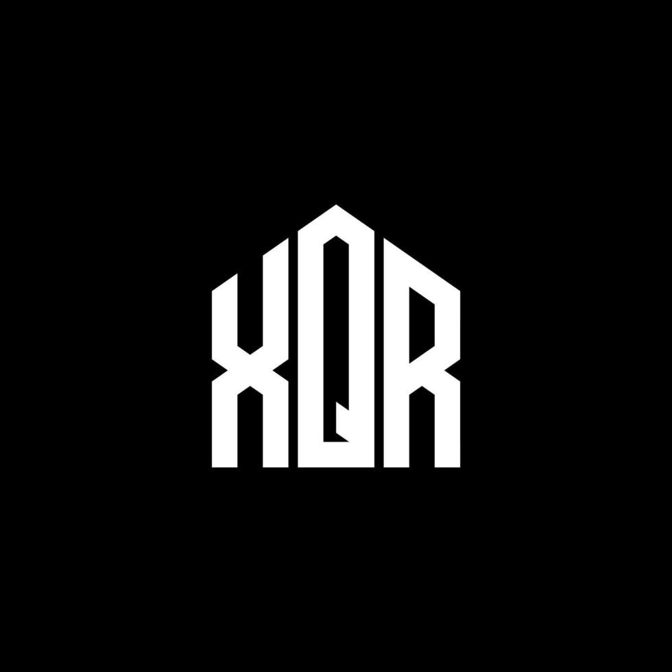 design de logotipo de letra xqr em fundo preto. conceito de logotipo de letra de iniciais criativas xqr. design de letra xqr. vetor