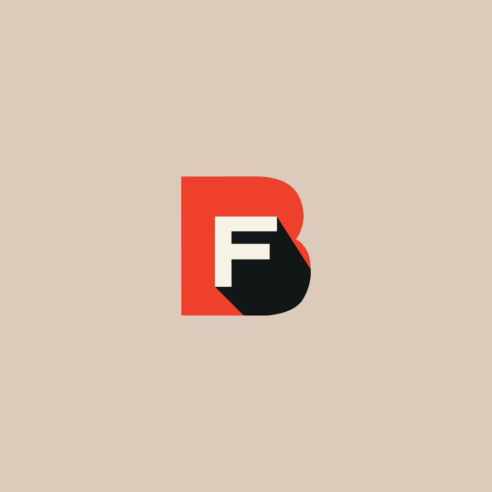 design de vetor de logotipo de letra bf ou fb