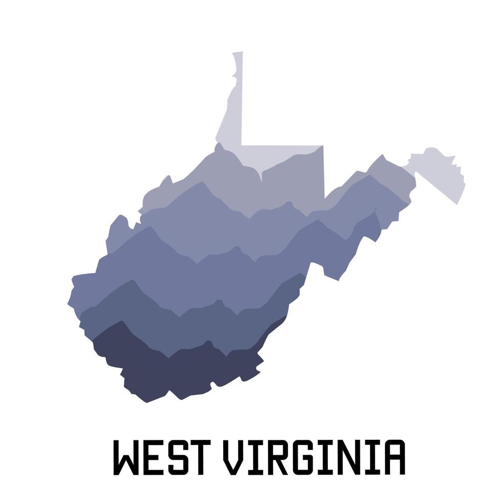 vetor de ilustração da montanha da Virgínia Ocidental perfeito para impressão, etc