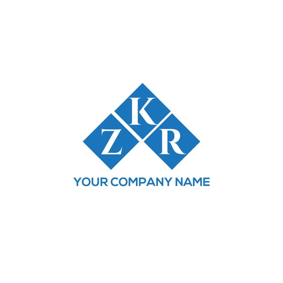 conceito de logotipo de letra de iniciais criativas zkr. zkr carta design.zkr carta logo design em fundo branco. conceito de logotipo de letra de iniciais criativas zkr. design de letra zkr. vetor