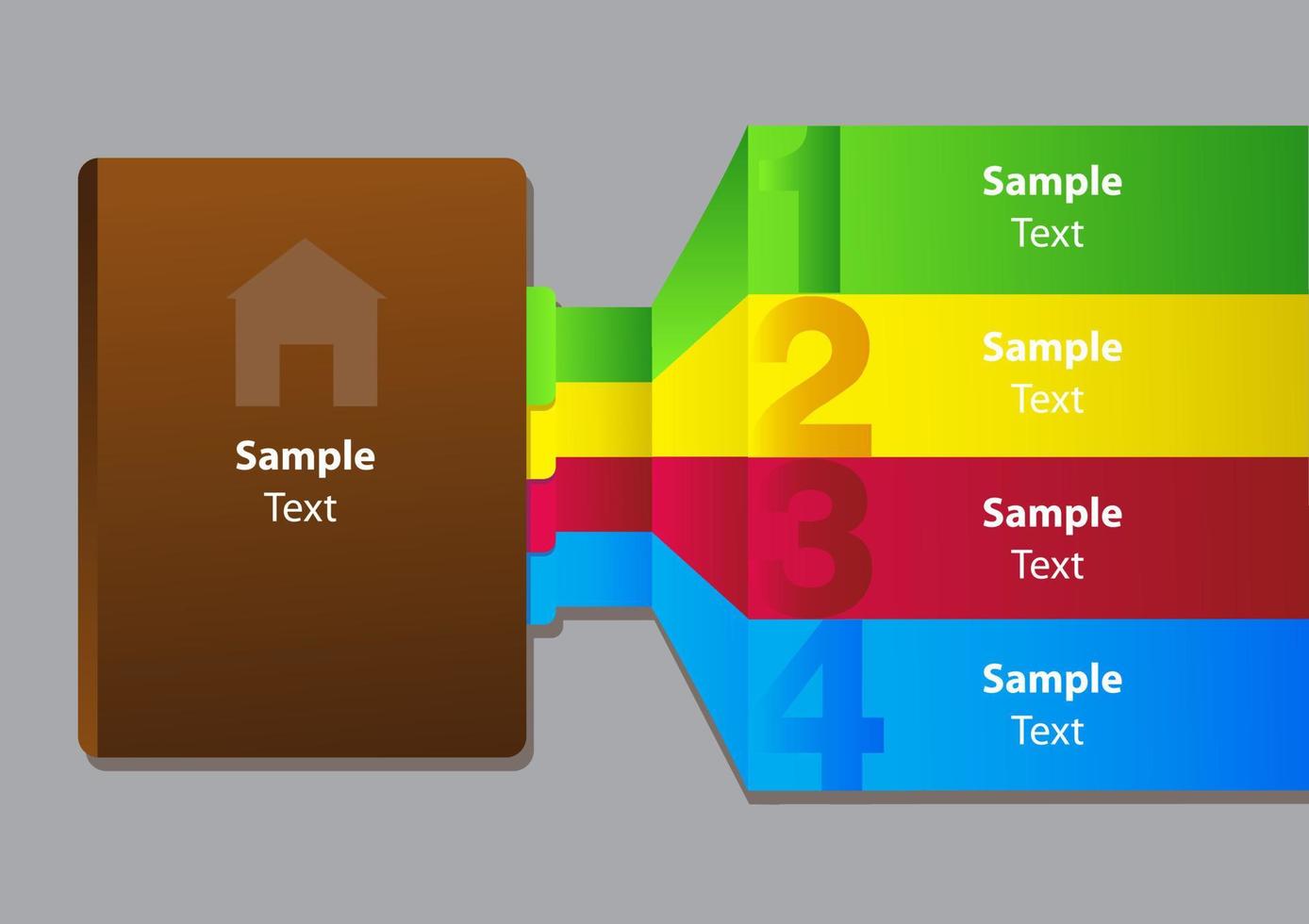 infográfico colorido de 4 etapas vetor