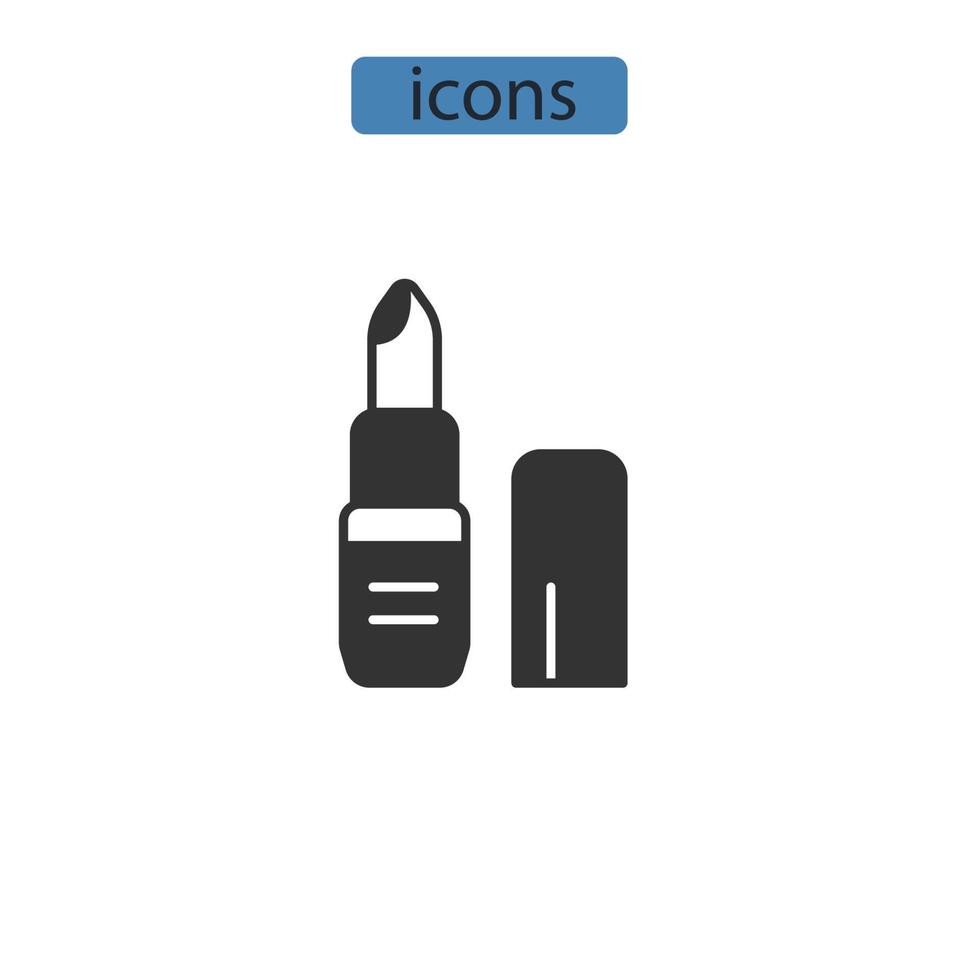 lábios bálsamo ícones símbolo elementos vetoriais para infográfico web vetor