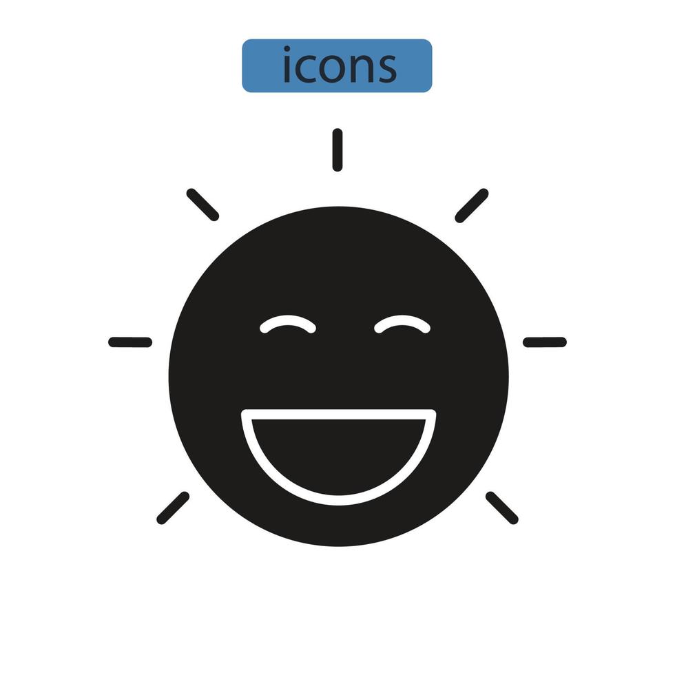 ícones divertidos simbolizam elementos vetoriais para infográfico web vetor