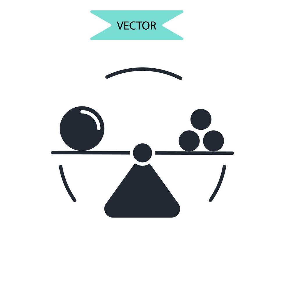 ícones de estabilidade simbolizam elementos vetoriais para infográfico web vetor