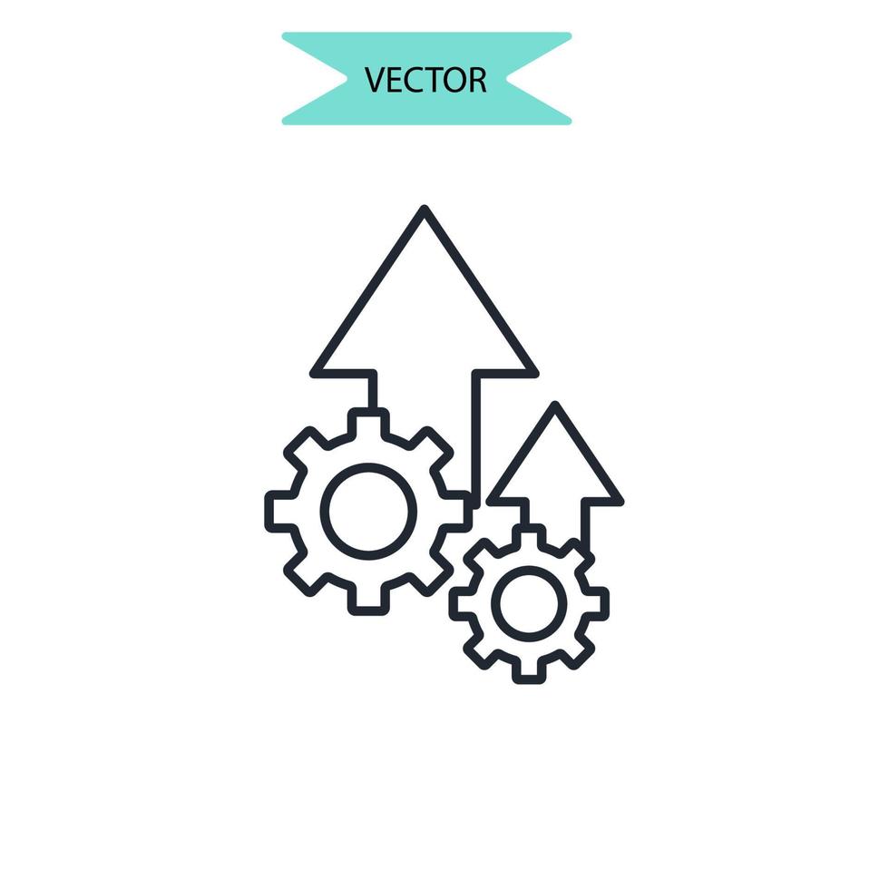 ícones de otimismo símbolo elementos vetoriais para infográfico web vetor