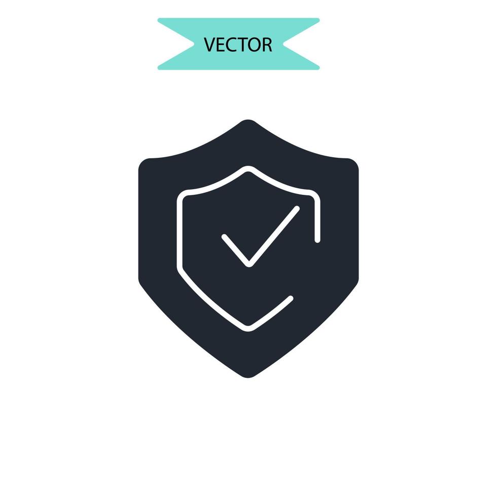 ícones de confiabilidade simbolizam elementos vetoriais para infográfico web vetor