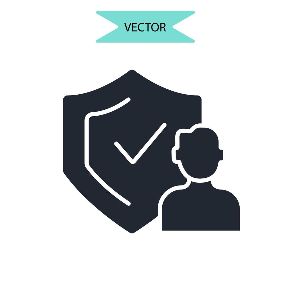 ícones de integridade símbolo elementos vetoriais para infográfico web vetor
