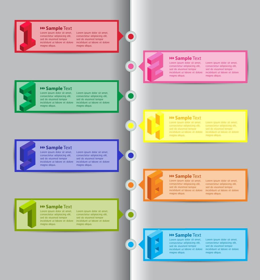 infográfico moderno colorido vetor