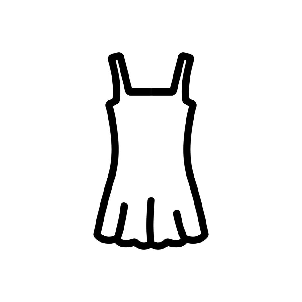 vestido para ilustração de contorno de vetor de ícone de natação
