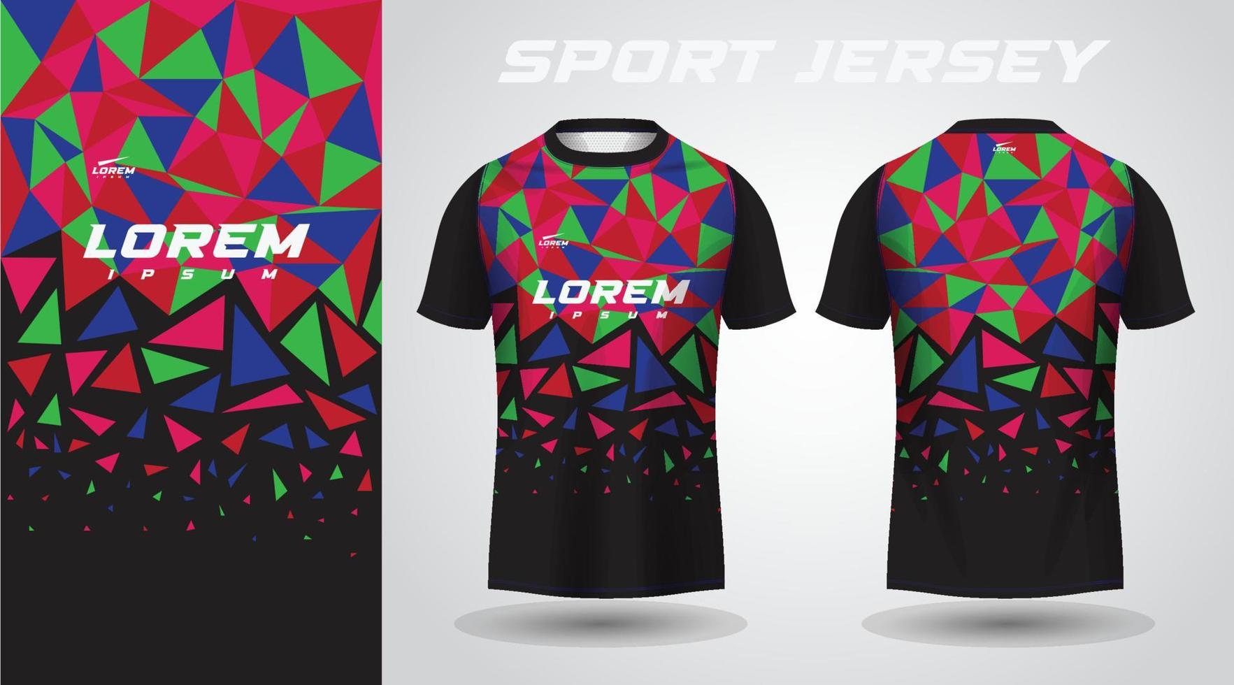 design de camisa esportiva colorida vetor