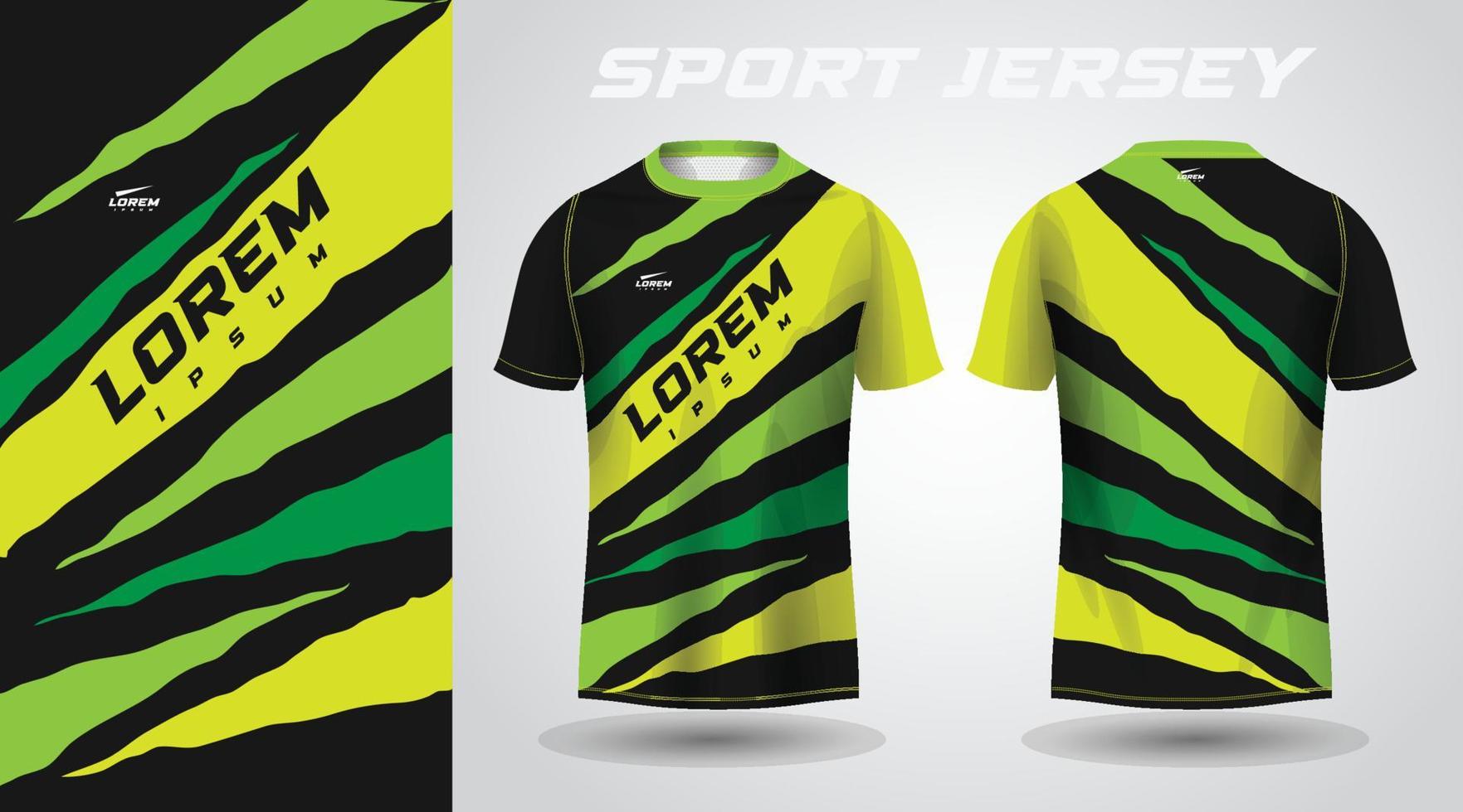 design de camisa esportiva de camisa verde vetor