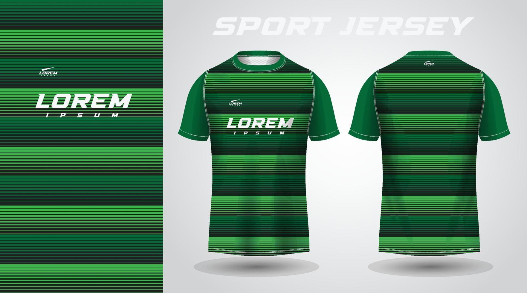 design de camisa esportiva de camisa verde vetor