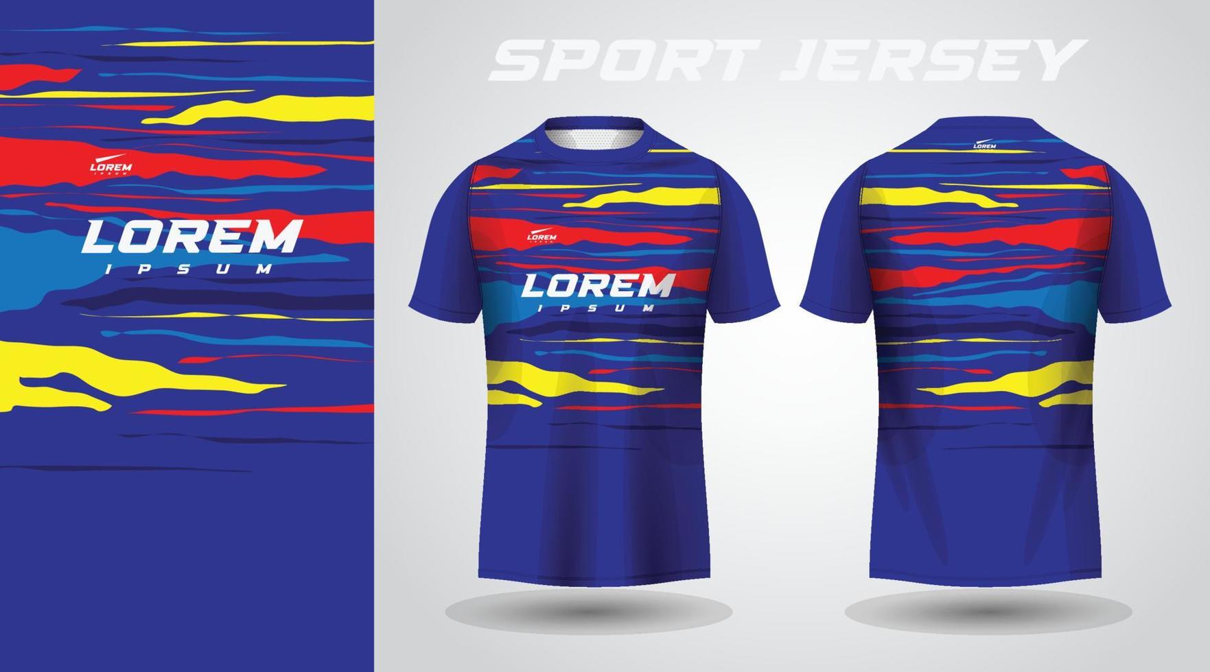 design de camisa esportiva colorida vetor