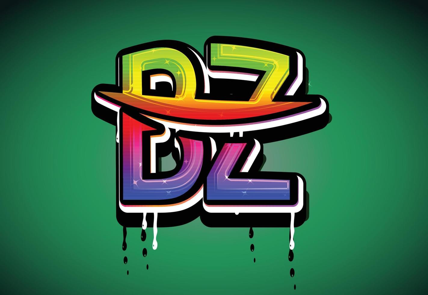 vetor de logotipo swoosh de letra bz