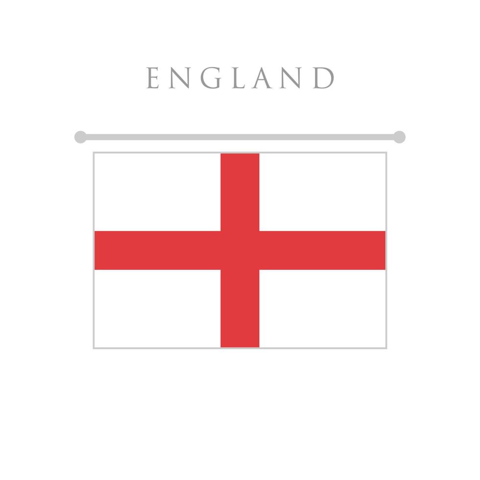 ilustração em vetor design plano de bandeira da inglaterra