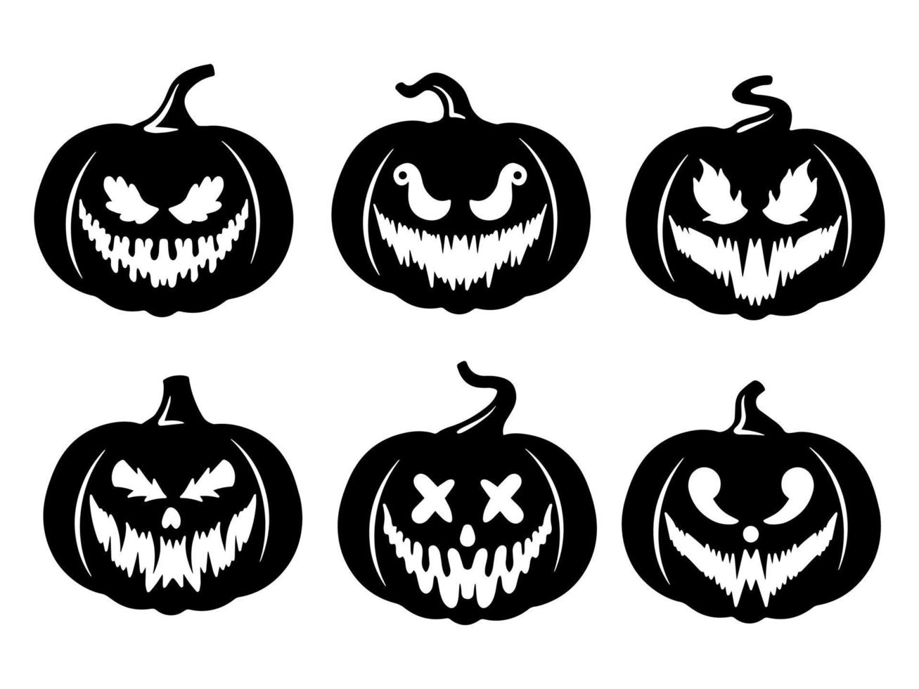 abóbora de halloween dos desenhos animados com cara assustadora no fundo  branco 5112836 Vetor no Vecteezy