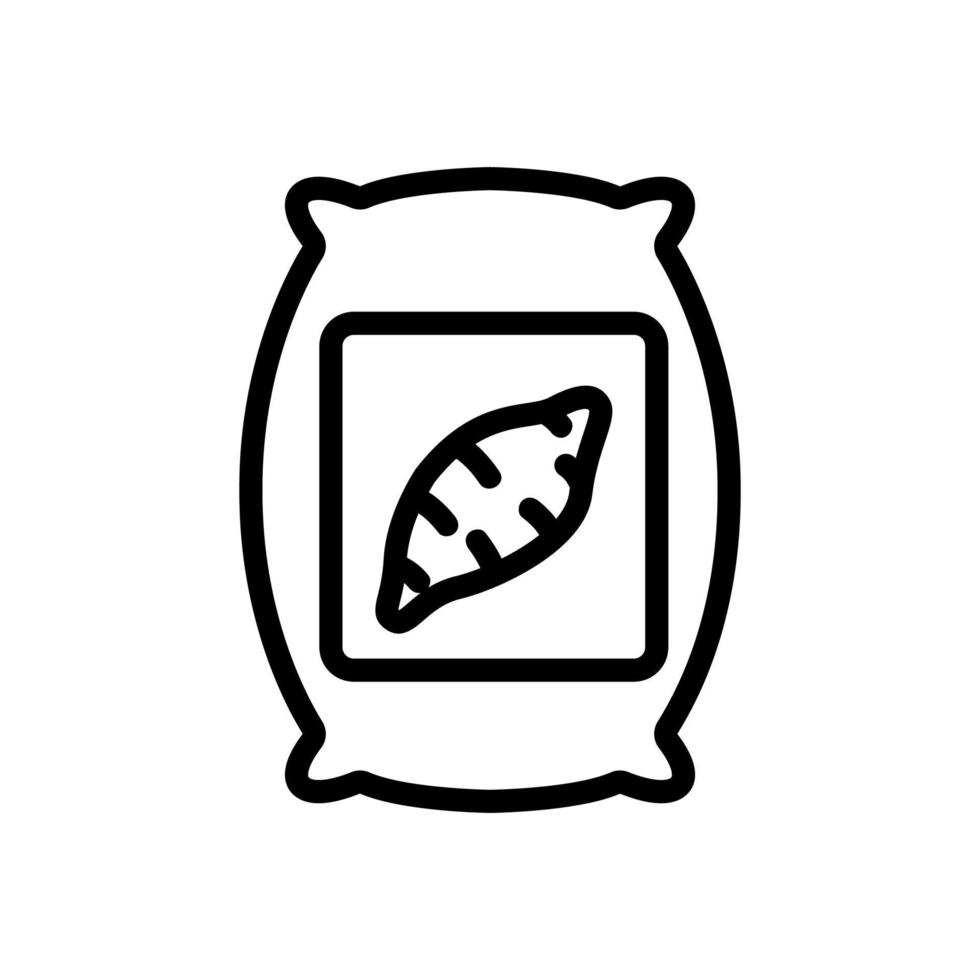 saco de ilustração de contorno de vetor de ícone de batata-doce