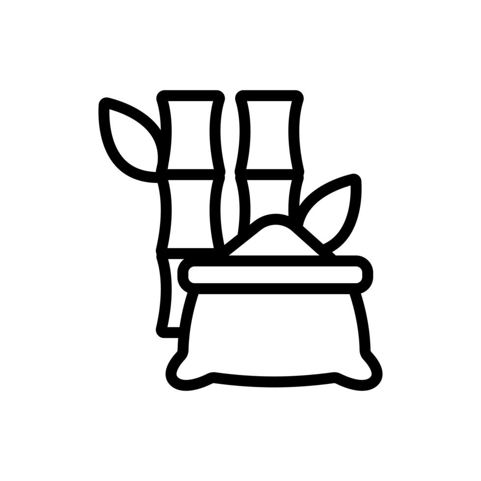 vetor de ícone de cana-de-açúcar. ilustração de símbolo de contorno isolado