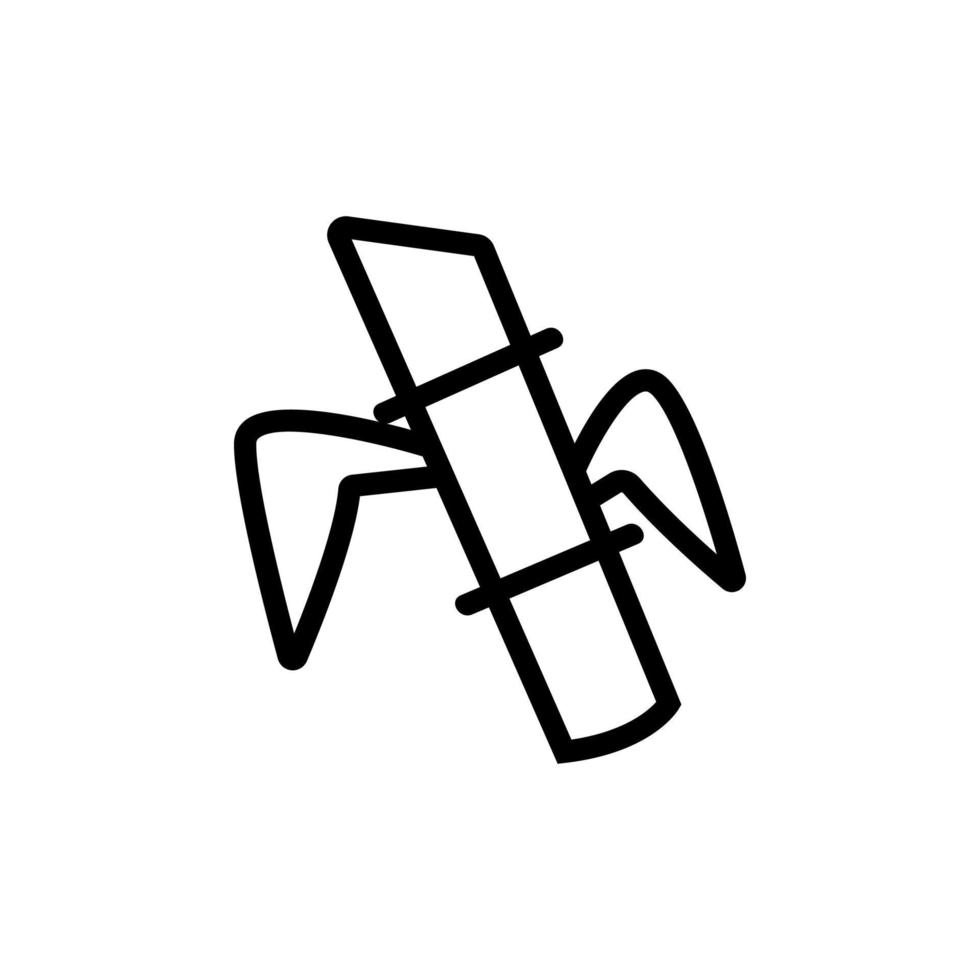 vetor de ícone de cana-de-açúcar. ilustração de símbolo de contorno isolado