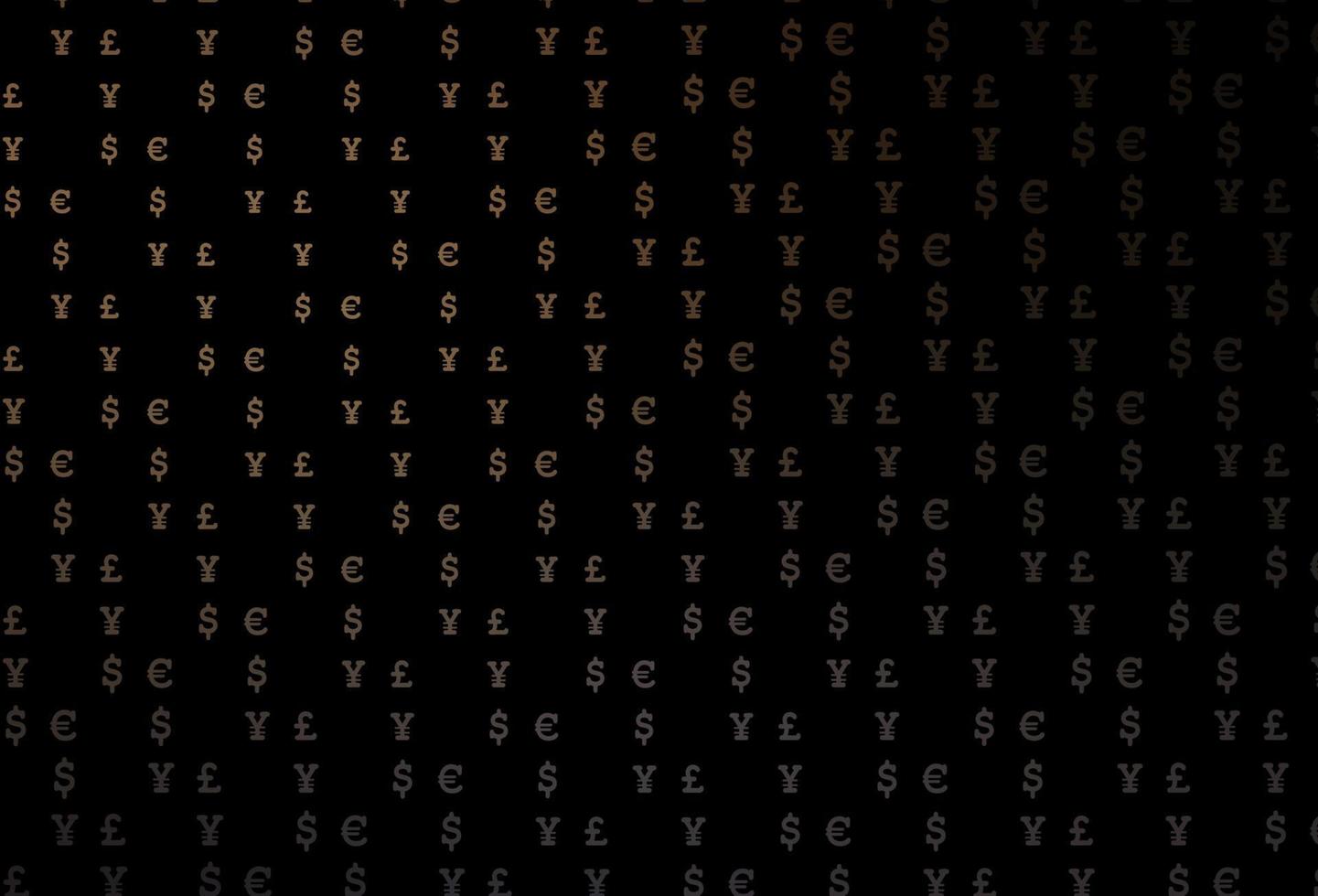 modelo de vetor preto escuro com eur, usd, gbp, jpy.