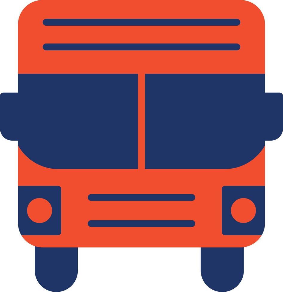 ícone de cor de ônibus escolar vetor