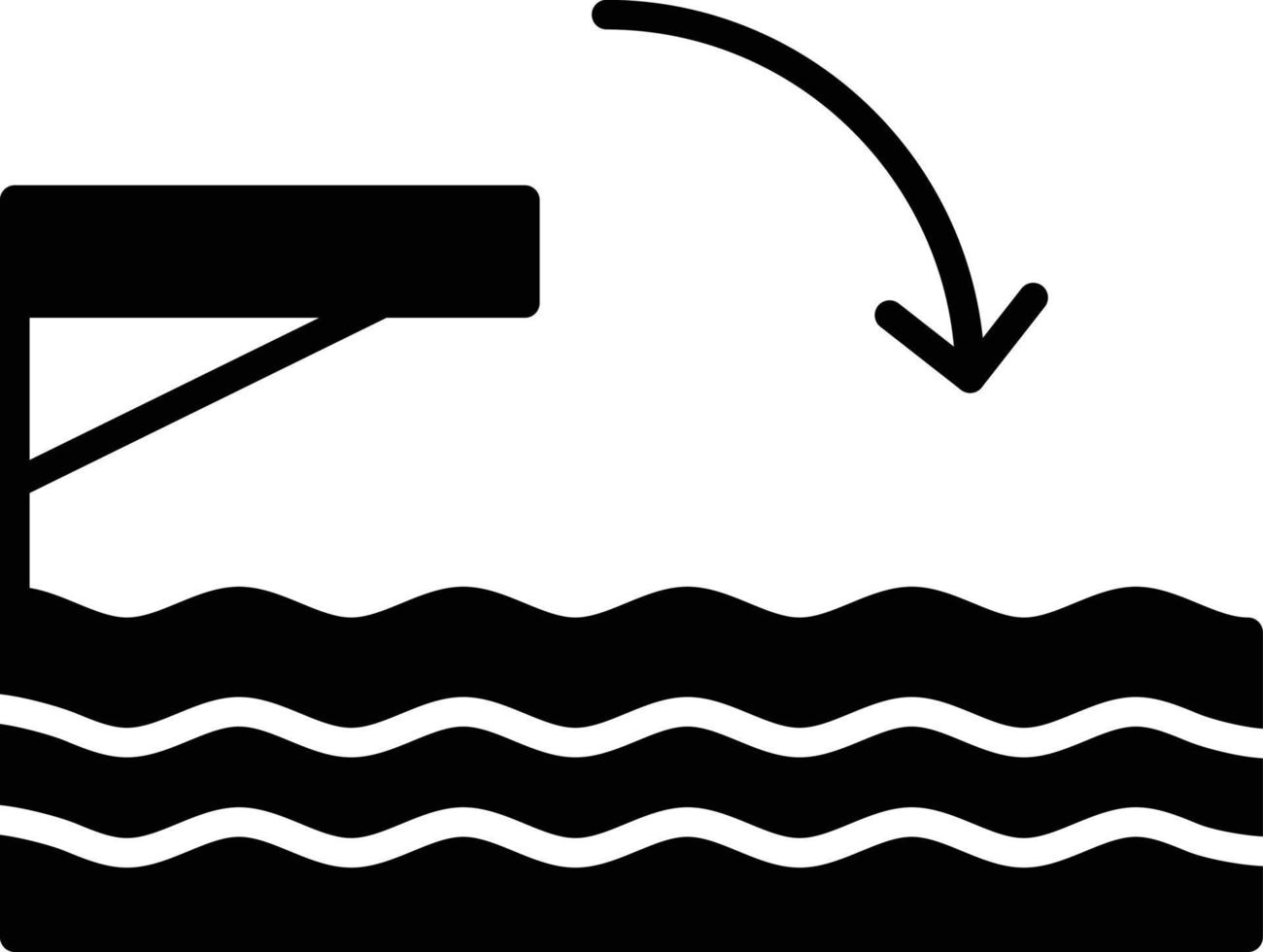 ícone de glifo de trampolim vetor