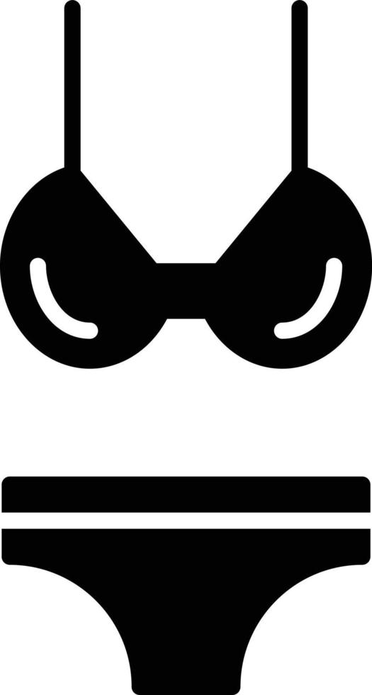 ícone de glifo de biquíni vetor