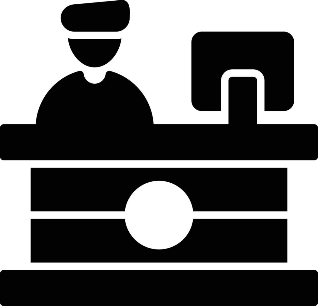 ícone de glifo de recepção vetor