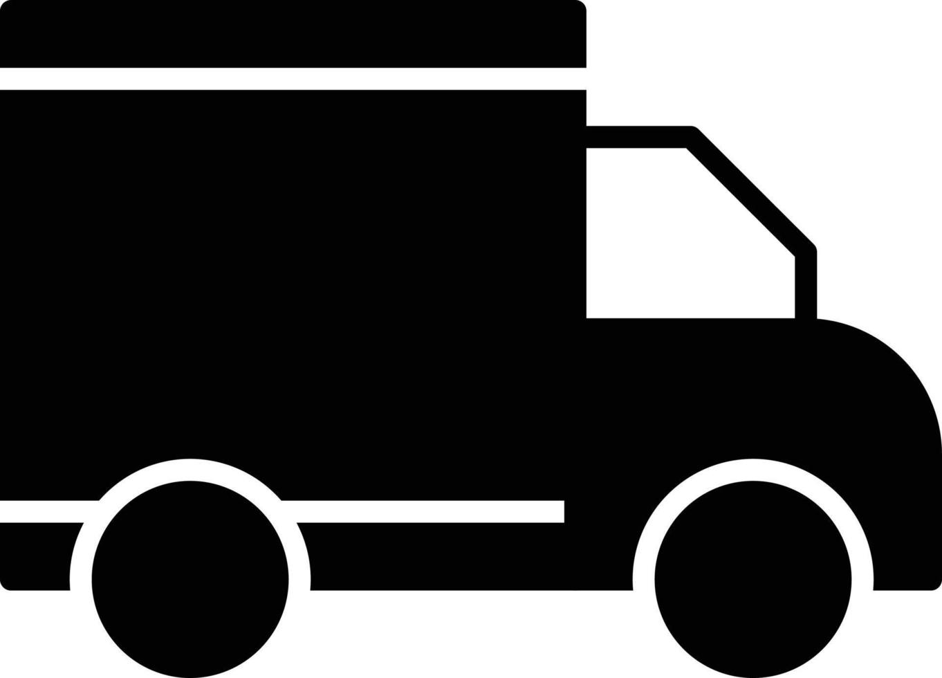 ícone de glifo de caminhão de entrega vetor