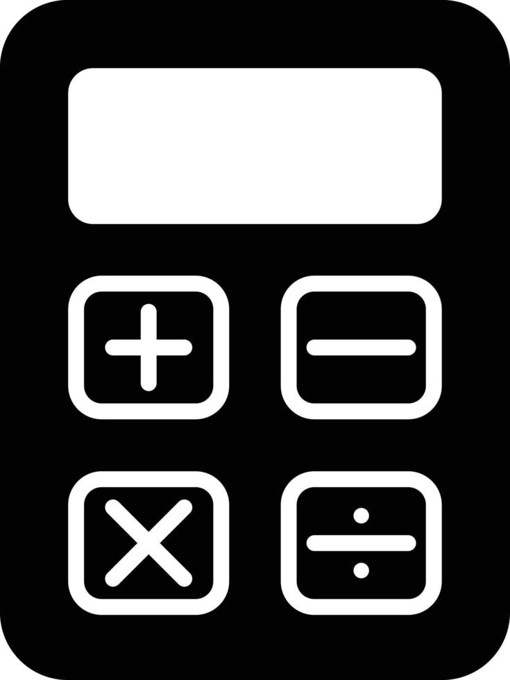 ícone de glifo da calculadora vetor