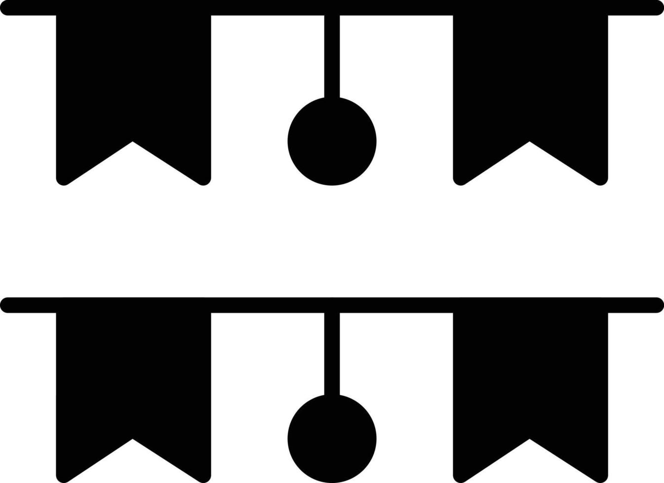 ícone de glifo de guirlanda vetor